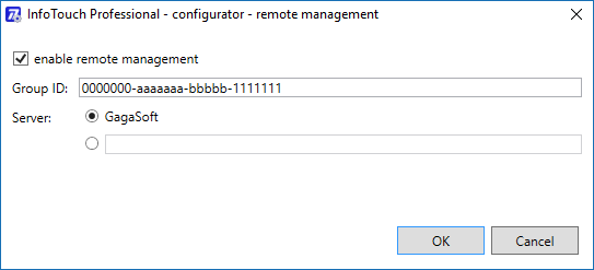 Remote management setup